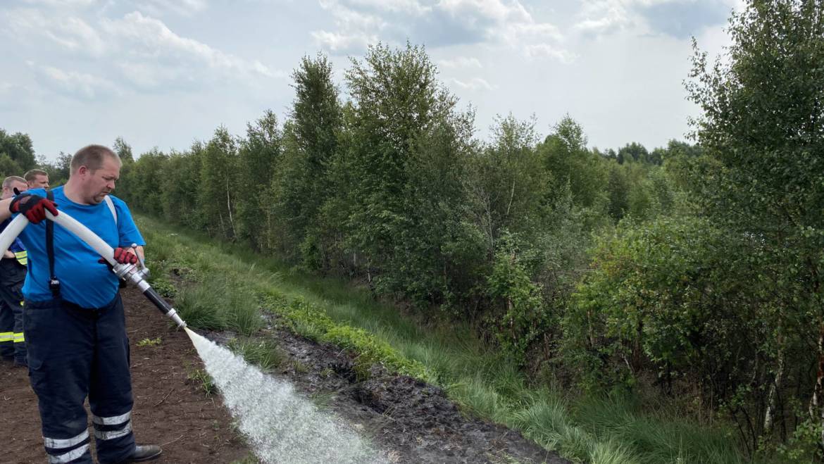 Böschungsbrand im Brägeler Moor