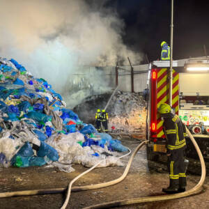 Brand auf Recyclinghof